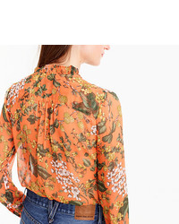 J.Crew Collection Ruffle Top In Ratti Fruity Floral Print