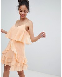 Orange Ruffle Cami Dress