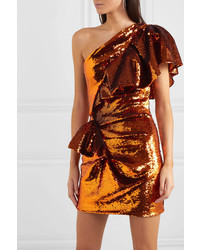 Alexandre Vauthier One Shoulder Sequined Mini Dress