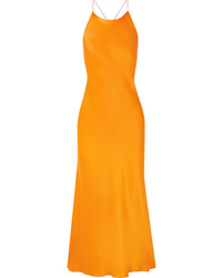 Orange Satin Cami Dress