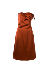 Versace Vintage Draped Strapless Dress