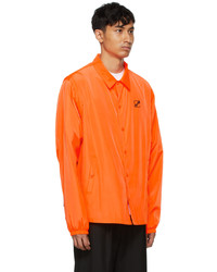 We11done Orange Logo Basic Windbreaker Jacket
