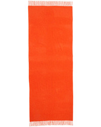 Neiman Marcus Cashmere Fringe Wrap Orange