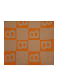 Burberry Orange Logo Blanket Scarf
