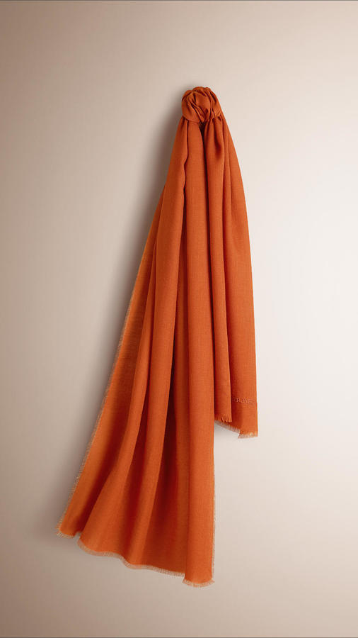 cashmere orange scarf