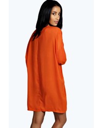 Boohoo Bethanie Woven Oversized Shift Dress