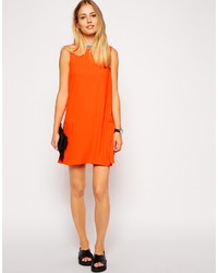 Asos Collection Shift Dress With Sporty Trim And Pleated Skirt