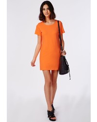 Missguided Pansitta Neon Orange Shift Dress