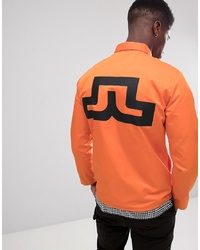 J. Lindeberg J Lindeberg Back Logo Jacket In Orange