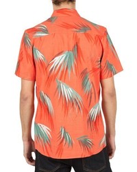 Volcom Maui Palm Cotton Blend Woven Shirt