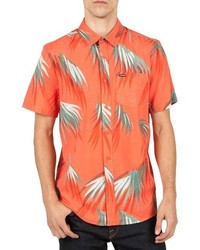 Volcom Maui Palm Cotton Blend Woven Shirt