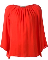 Etro Pleated Neck Loose Fit Blouse