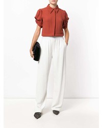 Chloé Ruched Sleeve Blouse