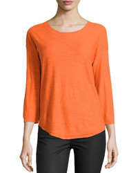 Orange Short Sleeve Sweater