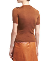 Bottega Veneta Short Sleeve Pullover With Contrast Tipping