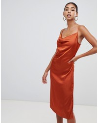 Orange Silk Cami Dress