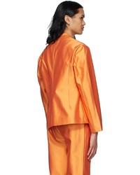ERL Orange Silk Blazer