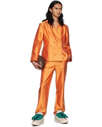 ERL Orange Silk Blazer
