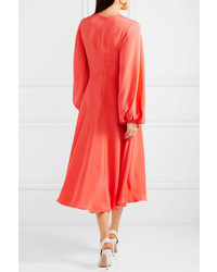 Roksanda Houma Silk De Chine Midi Dress