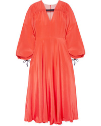 Roksanda Houma Silk De Chine Midi Dress