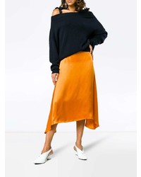 Sies Marjan Silk Asymmetric Midi Skirt