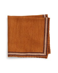 BUTTERFLY BOW TIE Knit Silk Pocket Square In Dark Orange At Nordstrom
