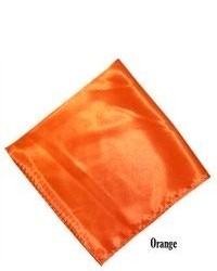 TheDapperTie Solid 17 X 17 Inch Pocket Square Orange