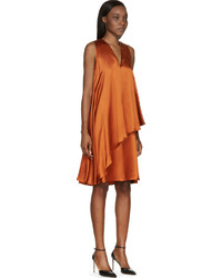 Givenchy Orange Layered Satin Dress