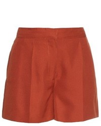 Orange Silk Shorts