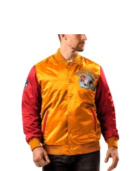 STARTE R Orangered Tampa Bay Buccaneers Locker Room Throwback Satin Varsity Full Snap Jacket