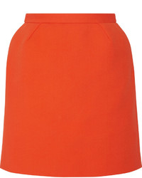DELPOZO Cotton Blend Crepe Mini Skirt Bright Orange