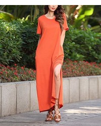 Orange Maxi Dress Plus