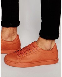 Asos Brand Sneakers In Block Orange