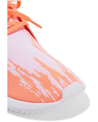 adidas Originals Tubular Defiant Primeknit Neoprene And Felt Sneakers Coral