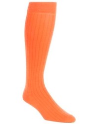 Dapper Classics Burnt Orange Ribbed Socks