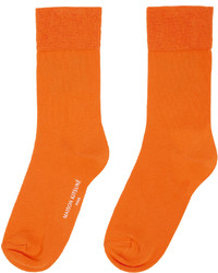 MAISON KITSUNÉ Orange Fox Head Socks