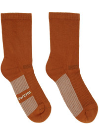 Rick Owens Orange Glitter Socks