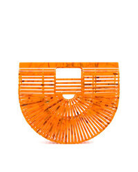 Orange Straw Tote Bag