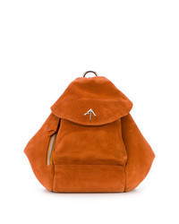 Orange Suede Backpack