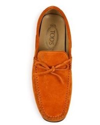 Tod's Suede City Gommini Lace Up Drivers