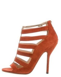 Jimmy Choo Suede Caged Sandals
