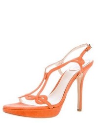 Christian Dior Suede Lattice Sandals