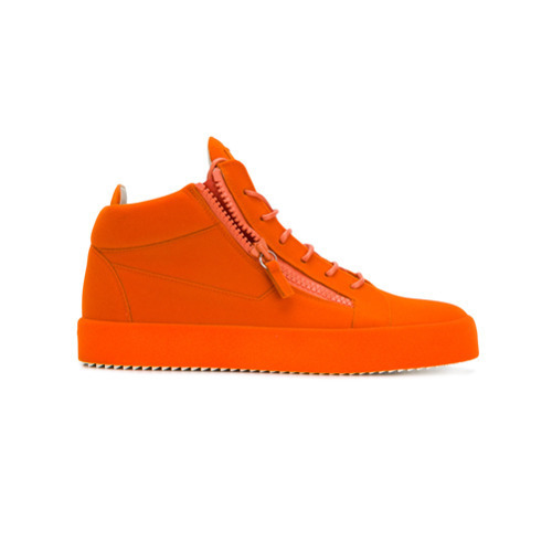 giuseppe zanotti orange sneakers