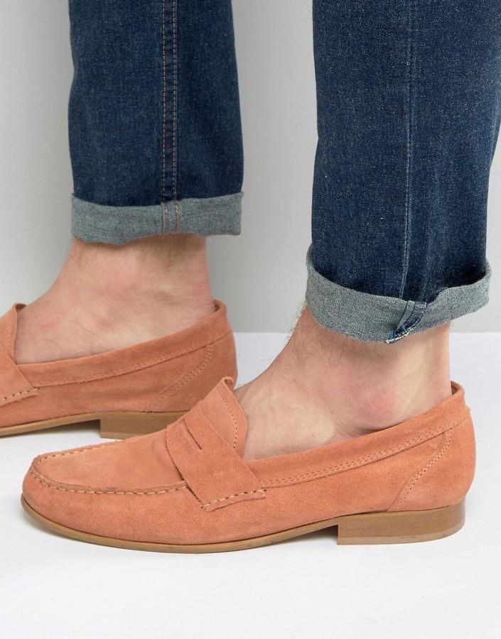 coral loafers