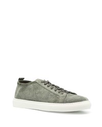Henderson Baracco Embroidered Logo Leather Sneakers