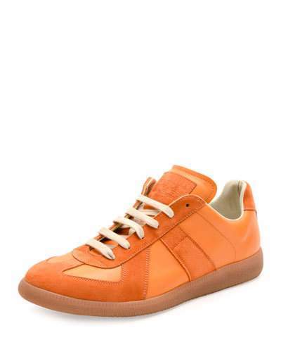 Maison Margiela Replica Leather Suede Low Top Sneakers, $470 
