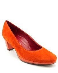 ara Tacy Orange Suede Pumps Heels Shoes