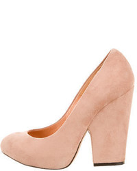 Nina Ricci Suede Pointed Toe Pumps