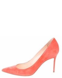 Christian Louboutin Suede Pointed Toe Pumps
