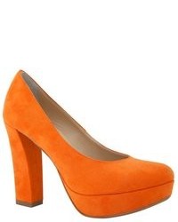 LuLi Shoes Suede Pump Orange